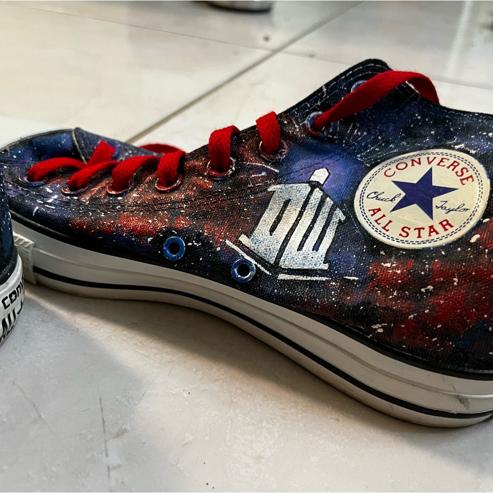 Custom Doctor Who converse All-Star K9 ood 8 10 excellent condition